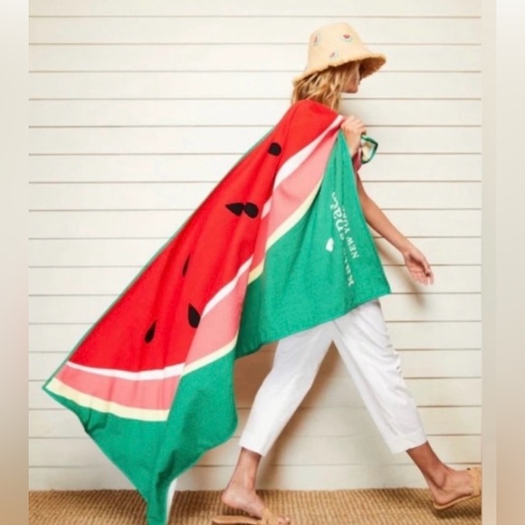 ♠️ Kate Spade 🍉 Watermelon Beach Towel - Picture 2 of 6